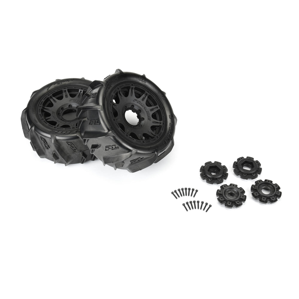 Pro-Line Racing Dumont Sand/Snow 5.7" Tires Mounted on Raid 8x48 1:6 PRO10202-11
