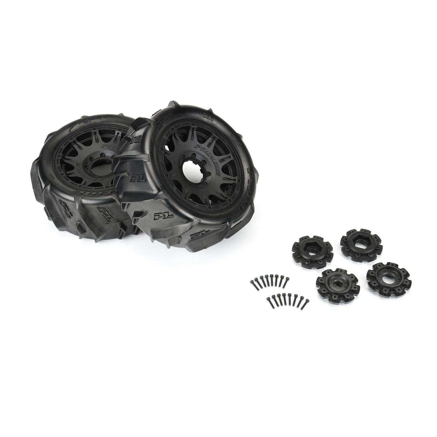 Pro-Line Racing Dumont Sand/Snow 5.7" Tires Mounted on Raid 8x48 1:6 PRO10202-11