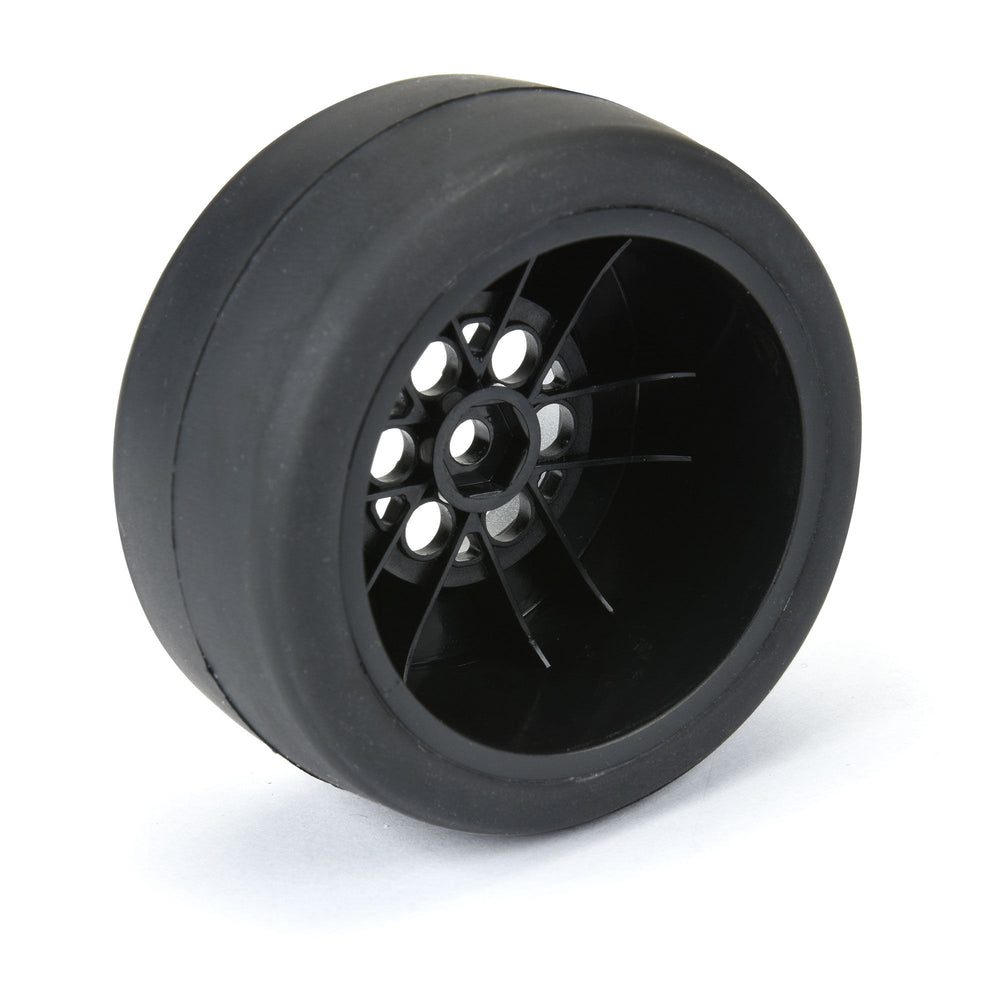 Pro-Line Racing Reaction Rear Tires MTD 8mm Black/Silver 2 Losi 1:16 PRO10218-10