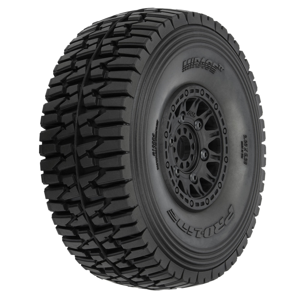 Pro-Line Racing Mirage TT BELTED F/R Tires MTD 17mm Blk Raid (2) 1:7 PRO10224-10