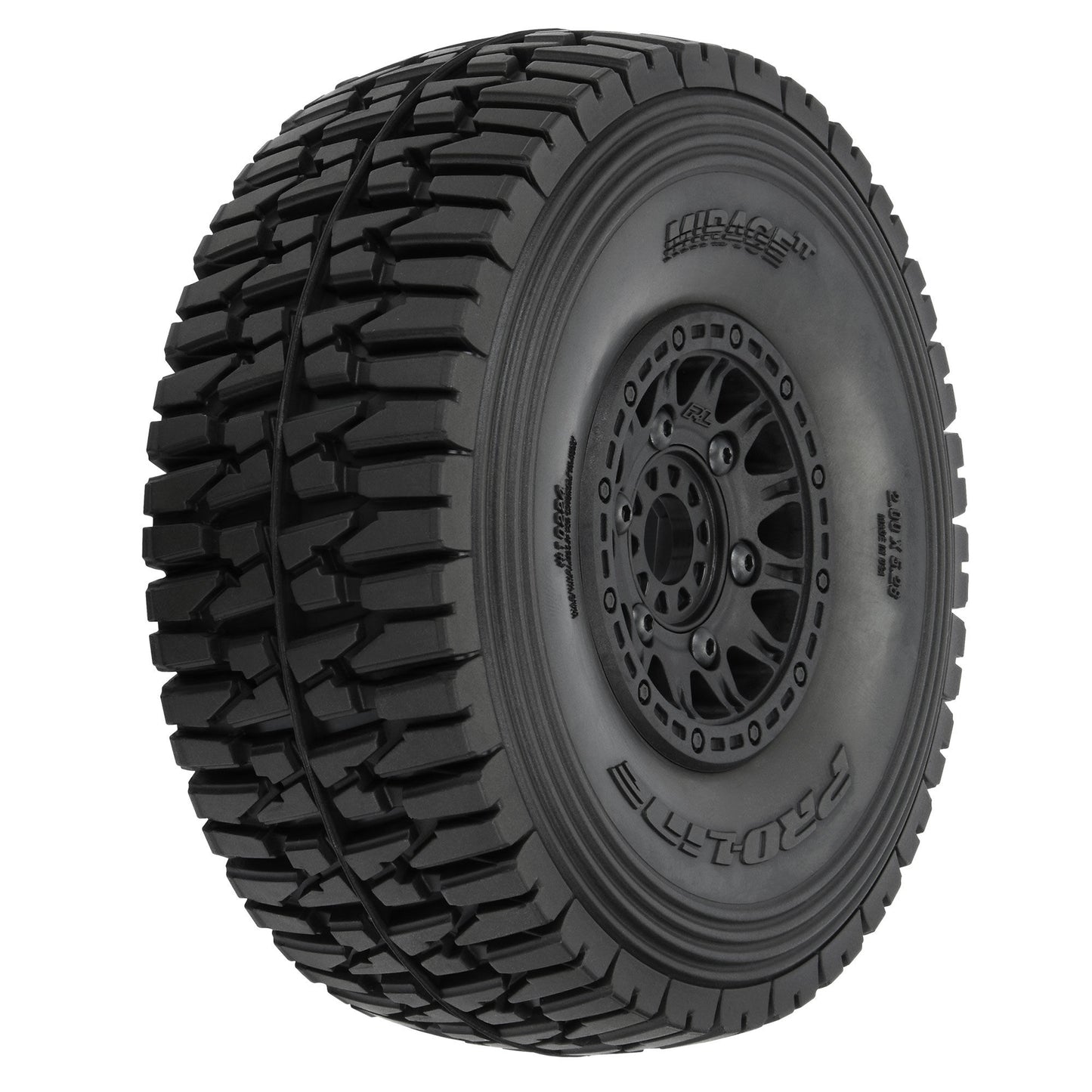 Pro-Line Racing Mirage TT BELTED F/R Tires MTD 17mm Blk Raid (2) 1:7 PRO10224-10