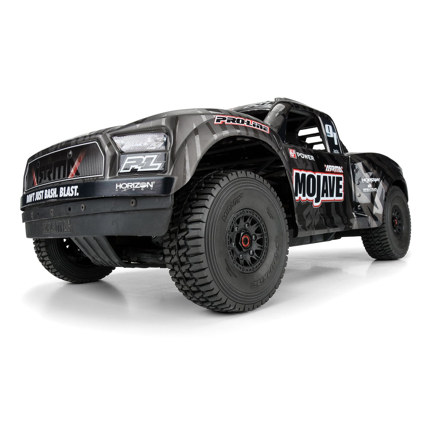 Pro-Line Racing Mirage TT BELTED F/R Tires MTD 17mm Blk Raid (2) 1:7 PRO10224-10