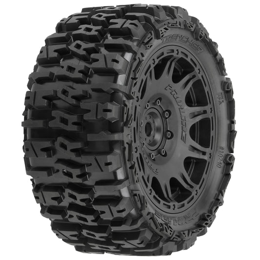 Pro-Line Racing Trencher 5.7" Tires MTD 24mm Black Raid 8x48 Hex 1:6 PRO1024010