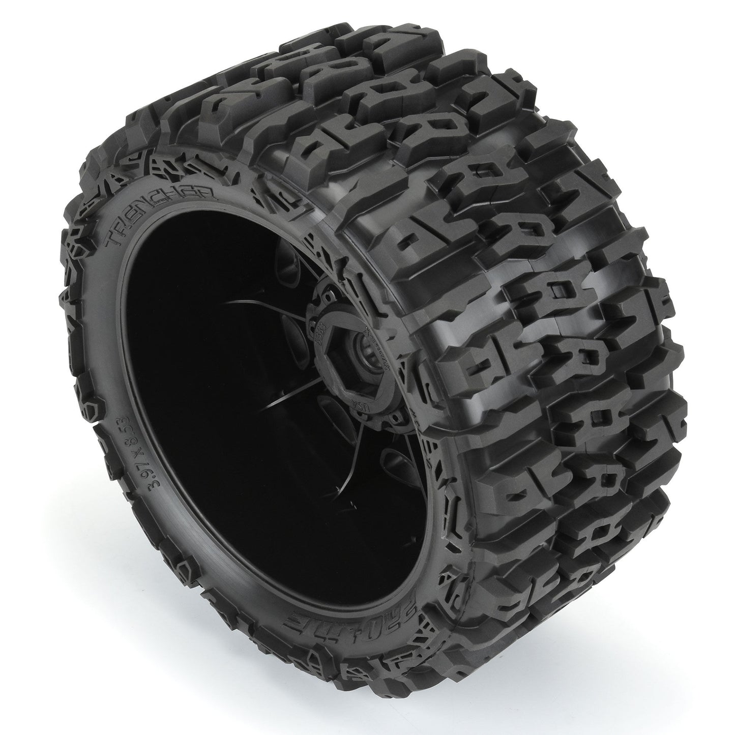 Pro-Line Racing Trencher 5.7" Tires MTD 24mm Black Raid 8x48 Hex 1:6 PRO1024010