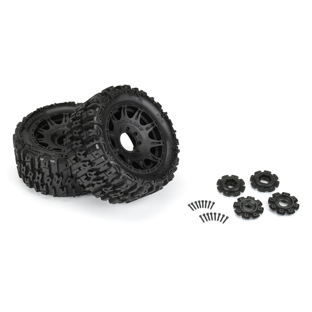 Pro-Line Racing Trencher 5.7" Tires MTD 24mm Black Raid 8x48 Hex 1:6 PRO1024010