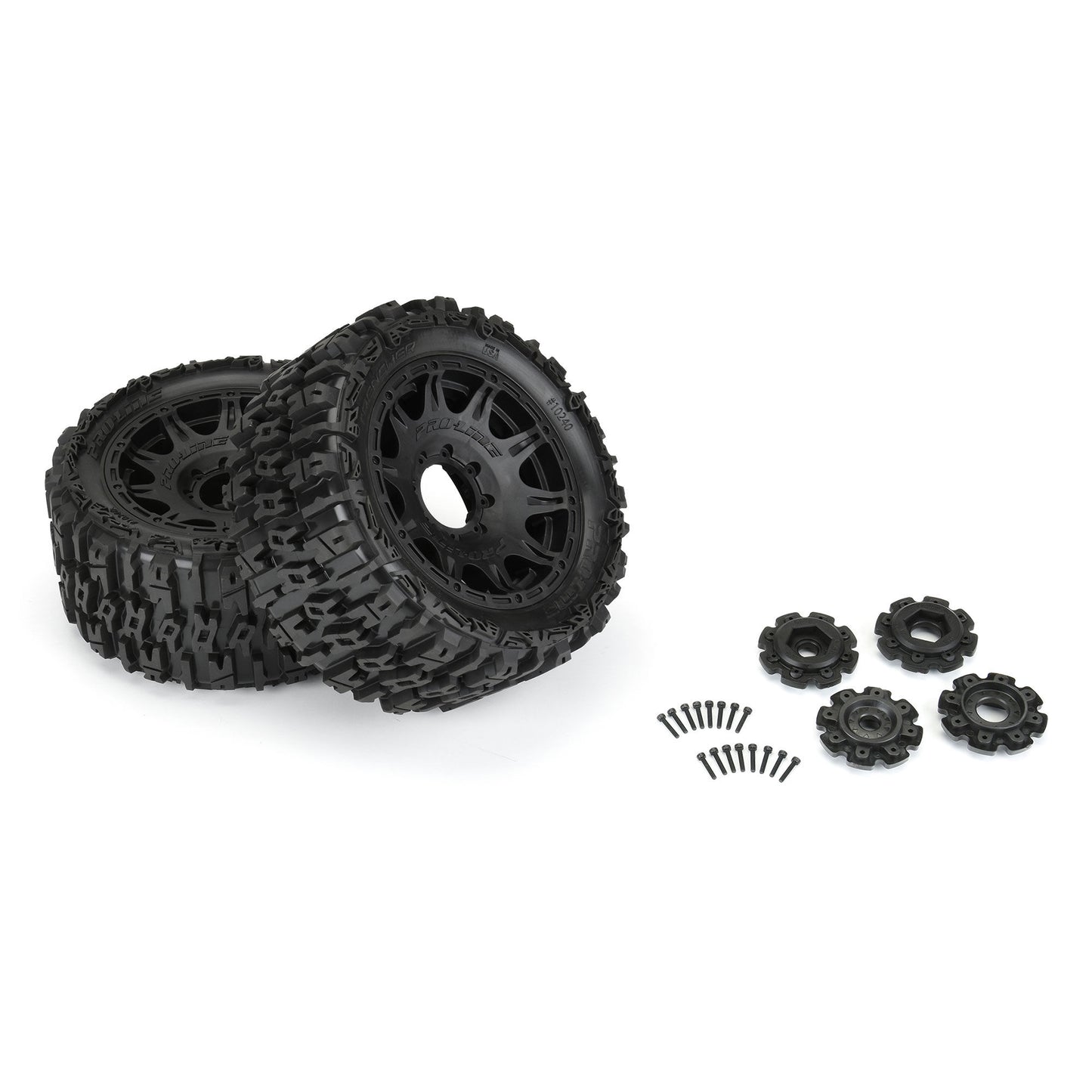 Pro-Line Racing Trencher 5.7" Tires MTD 24mm Black Raid 8x48 Hex 1:6 PRO1024010