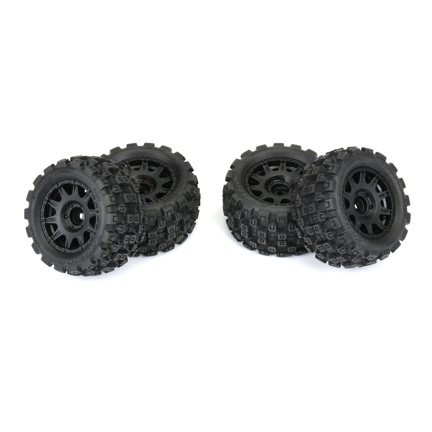 Pro-Line Racing Badlands MX 1.85" F/R MTD 12mm Black Raid 1:18 PRO1024110