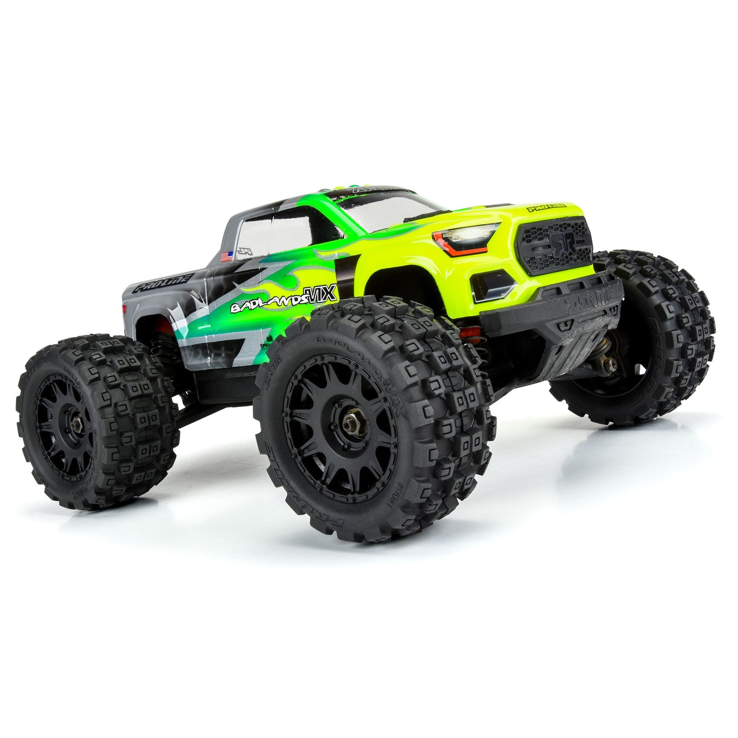 Pro-Line Racing Badlands MX 1.85" F/R MTD 12mm Black Raid 1:18 PRO1024110