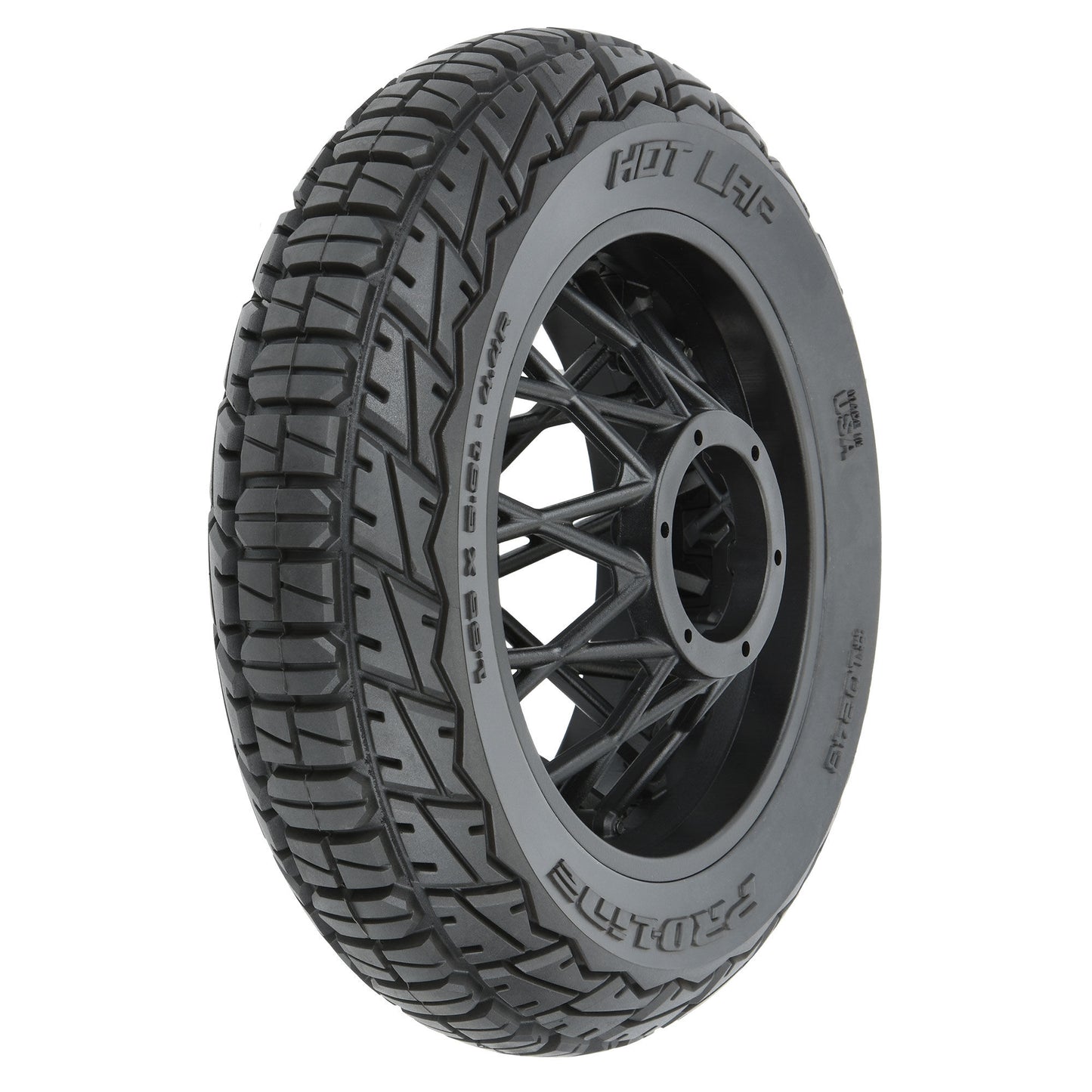 Pro-Line Racing Hot Lap MX S3 Rear Tire MTD Black Supermoto Wheel 1:4 PRO1024310