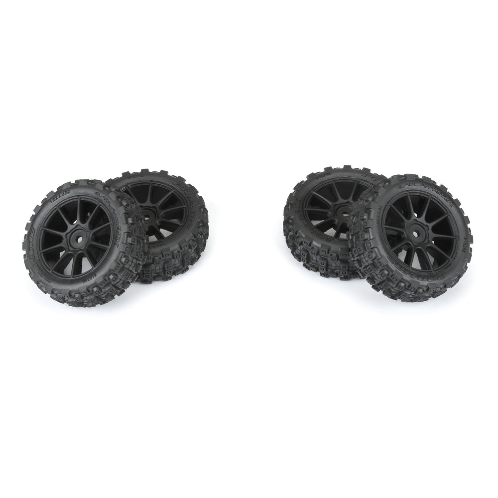 Pro-Line Racing Badlands MX 1.9" Buggy Tires MTD Mach-10 Black Wheels PRO1024610