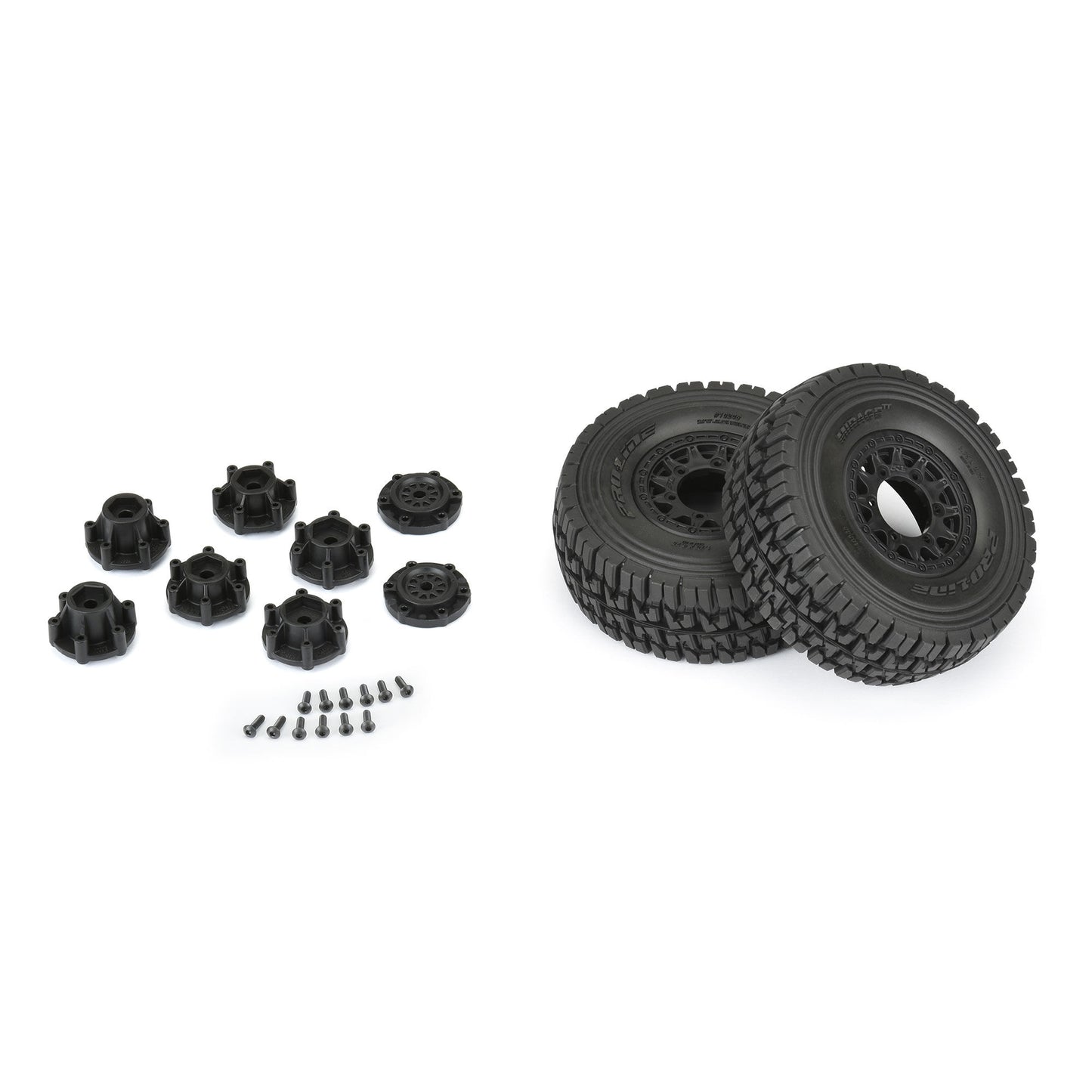 Pro-Line Racing Mirage TT 2.2"/3.0" 12mm &14mm Black Raid Wheels 1:10 PRO1024811