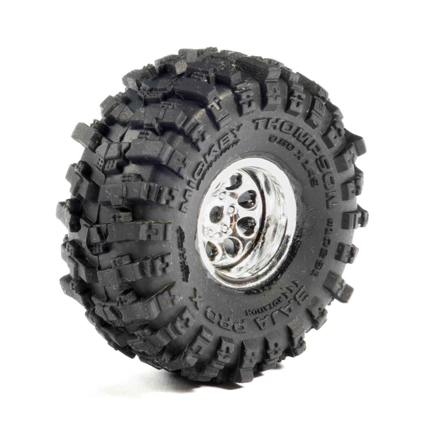 Pro-Line Racing Baja Pro X Mounted Chrome Beast Tires (4): SCX30 1:30 PRO1025110