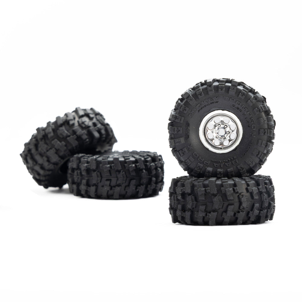 Pro-Line Racing Baja Pro X Mounted Chrome Beast Tires (4): SCX30 1:30 PRO1025110