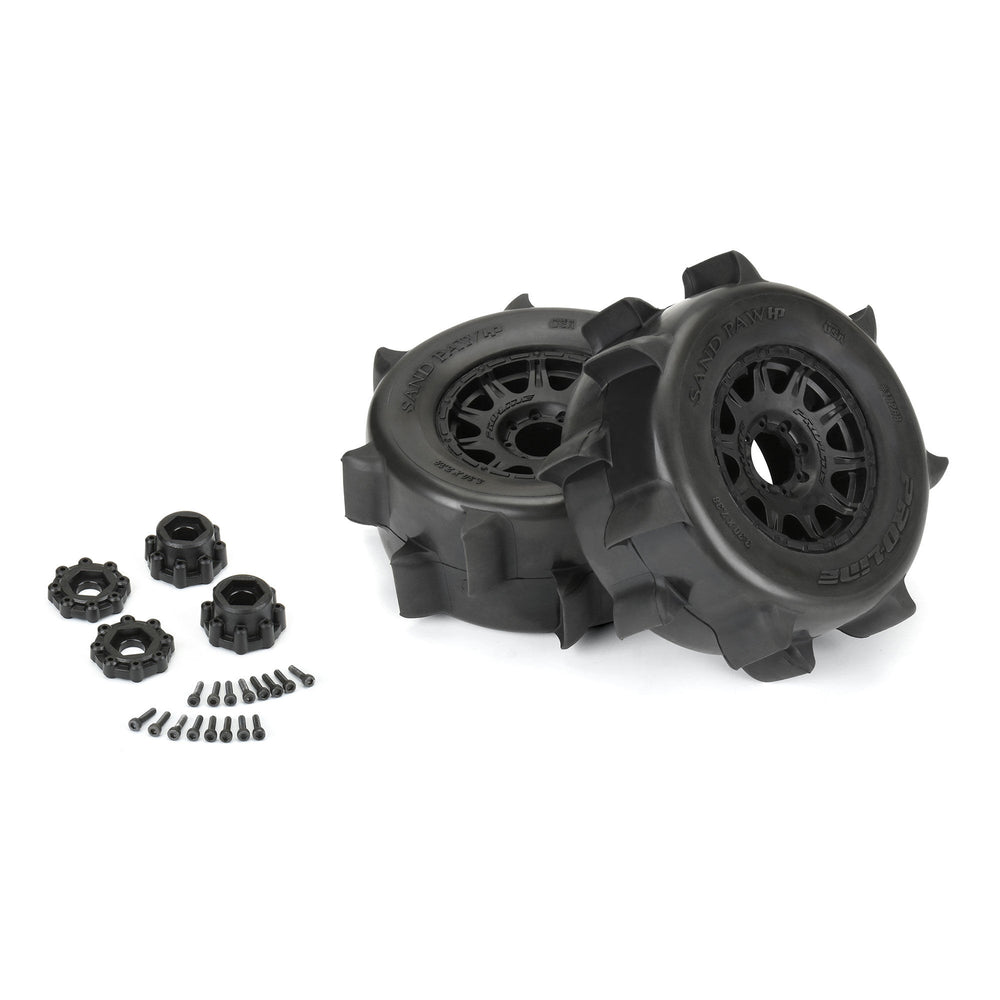 Pro-Line Racing Sand Paw HP BELTED 3.8" MT Tires MTD 17mm Black 1:8 PRO1026810