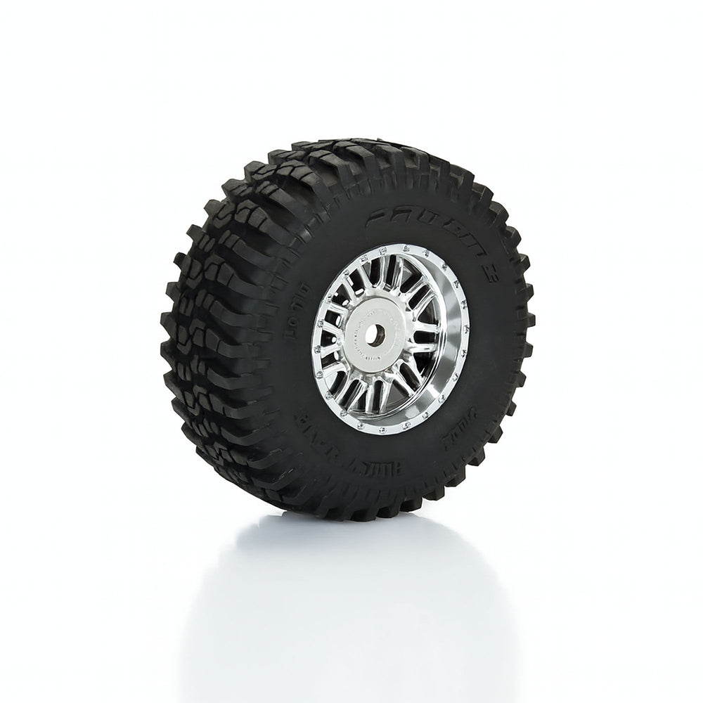 Pro-Line Racing Flat Iron F/R Tires Mounted 12mm Hex Chrome Diablo 4 PRO1028810