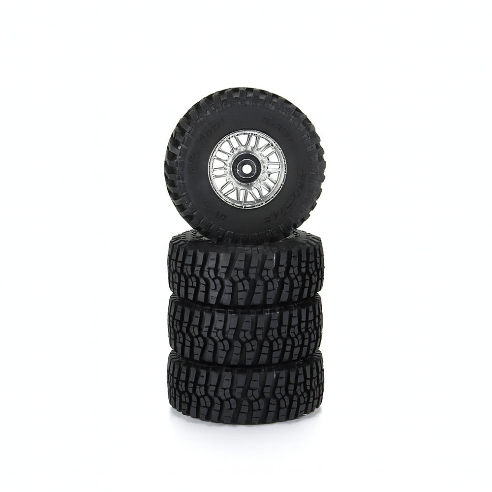 Pro-Line Racing Flat Iron F/R Tires Mounted 12mm Hex Chrome Diablo 4 PRO1028810
