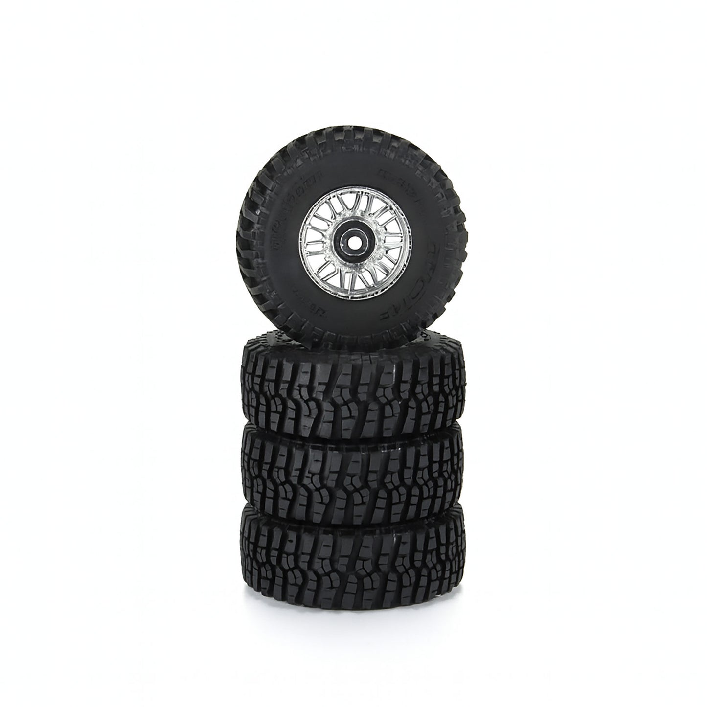 Pro-Line Racing Flat Iron F/R Tires Mounted 12mm Hex Chrome Diablo 4 PRO1028810