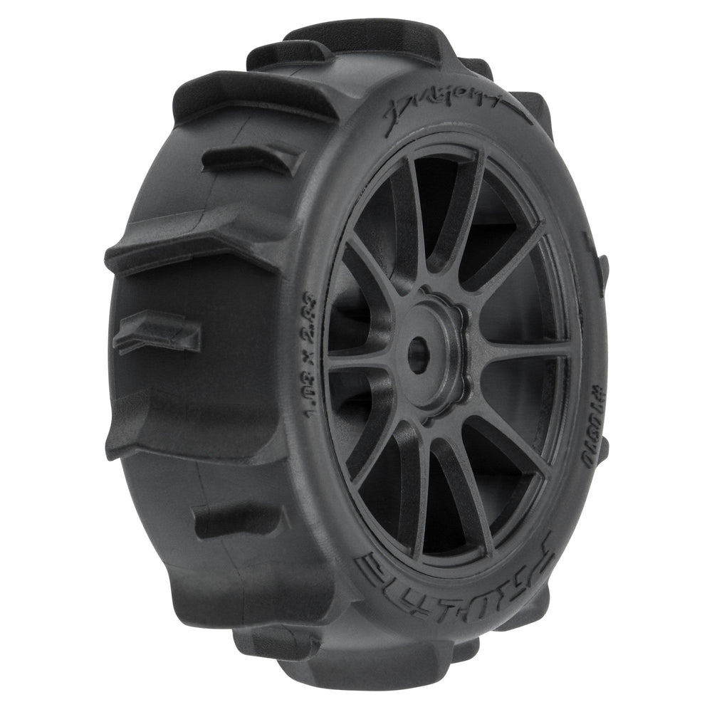 Pro-Line Racing Dumont F/R Tires MTD 12mm Black Mach10, 4 Typhon 1:14 PRO1031010