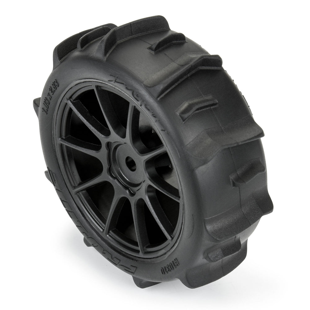 Pro-Line Racing Dumont F/R Tires MTD 12mm Black Mach10, 4 Typhon 1:14 PRO1031010