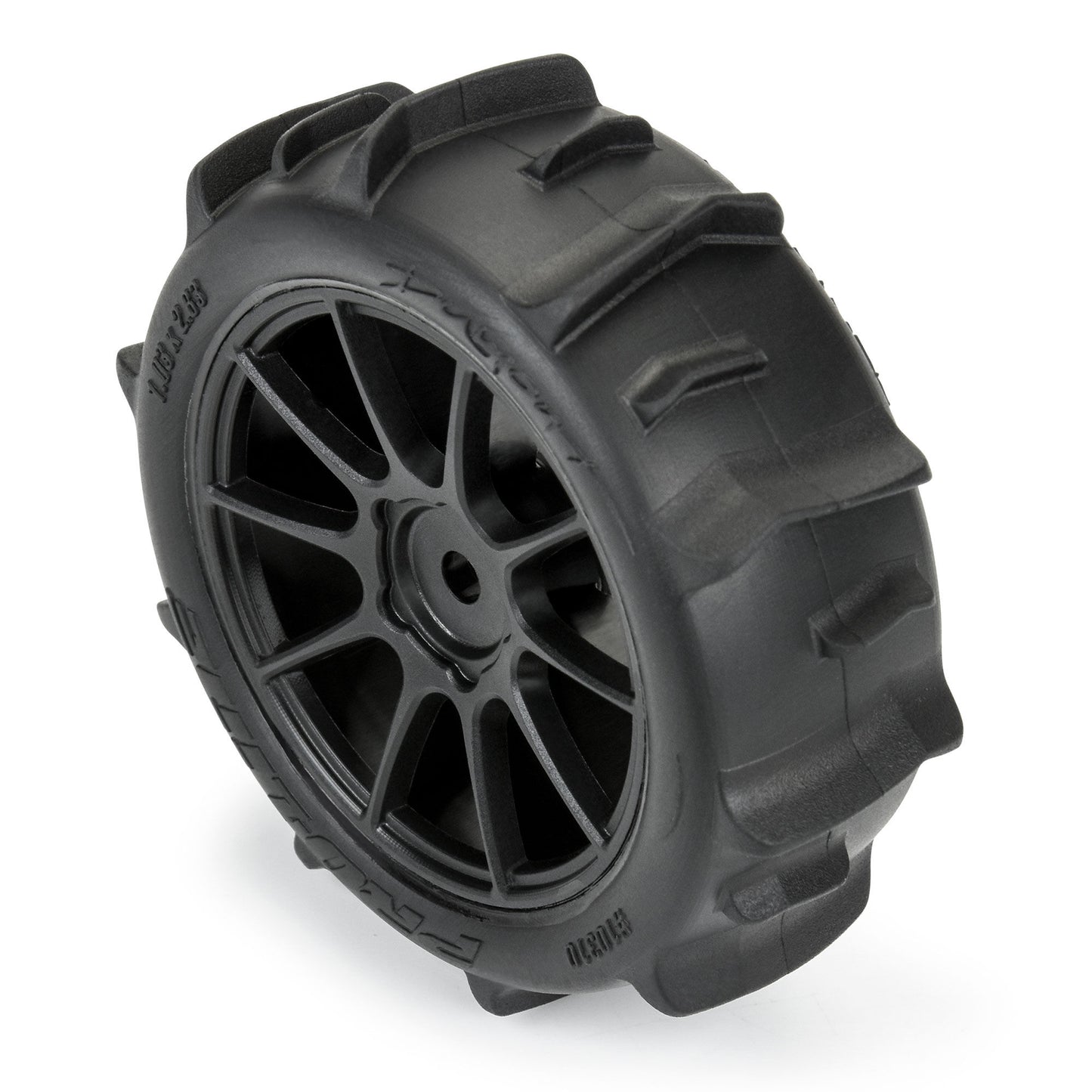 Pro-Line Racing Dumont F/R Tires MTD 12mm Black Mach10, 4 Typhon 1:14 PRO1031010