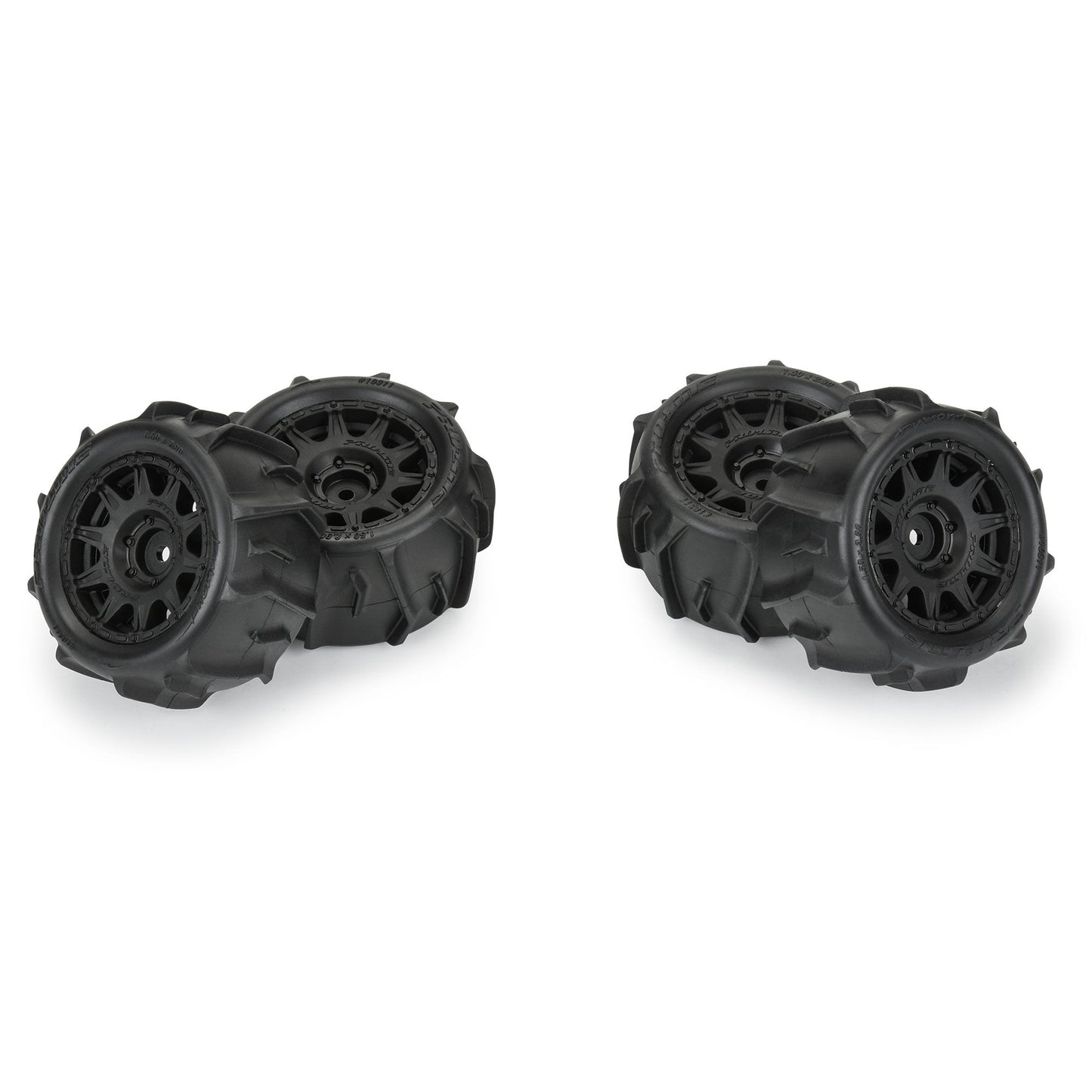 Pro-Line Racing Dumont F/R Tires MTD 12mm Black Raid (4) Granite 1:18 PRO1031110