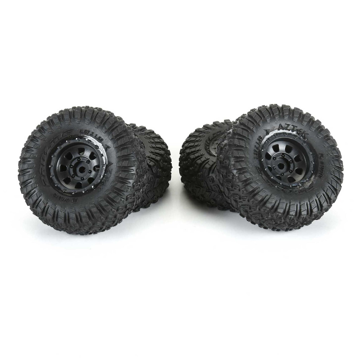 Pro-Line Racing Aztek F/R Mounted Black Clobber (4) for Axial SC 1:30 PRO1031910