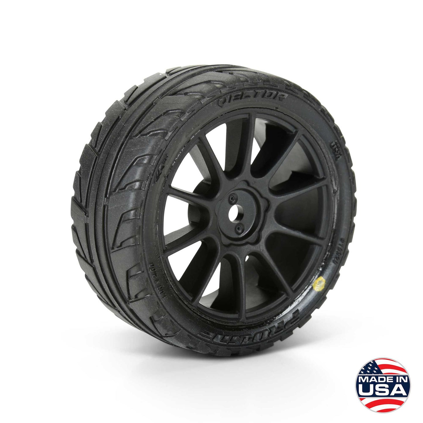 Pro-Line Racing Vector Tire MTD 12mm Black Velocity Wheel (4) TY 1:14 PRO1032010