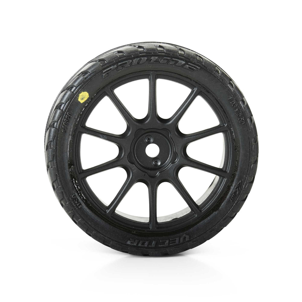 Pro-Line Racing Vector Tire MTD 12mm Black Velocity Wheel (4) TY 1:14 PRO1032010