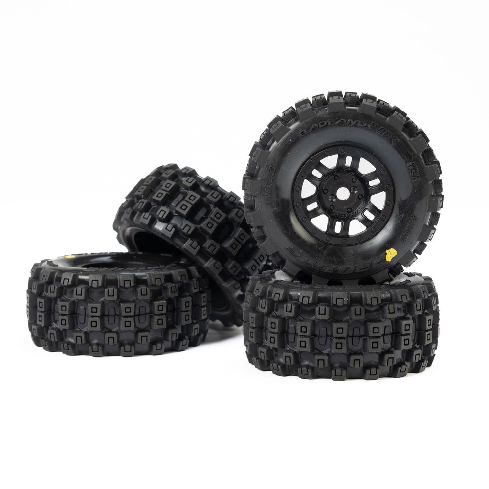 Pro-Line Racing Badlands MX F/R Tires MTD 12mm Black Split Six 1:16 PRO1034010