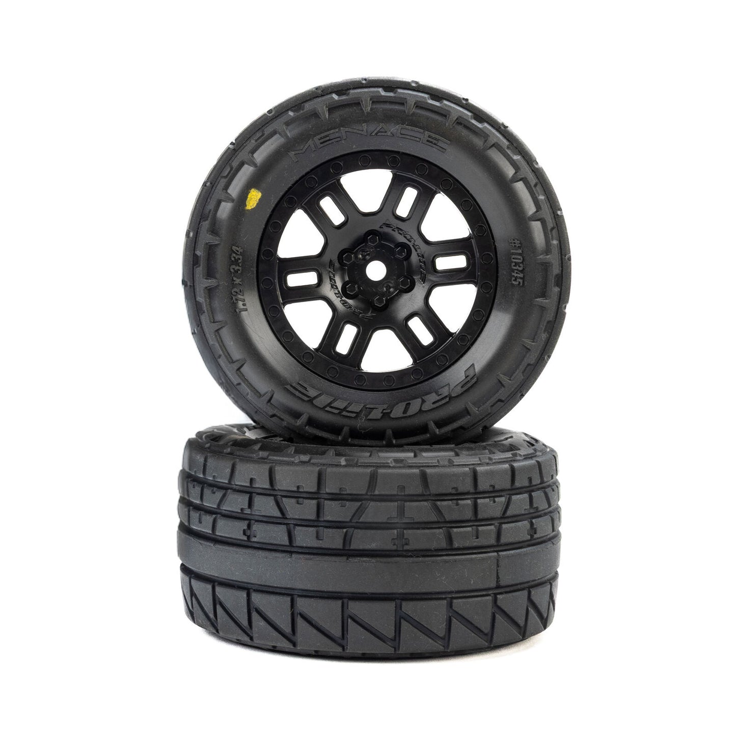Pro-Line Racing Menace F/R Street Tires Mounted 12mm Black Split Six PRO1034510