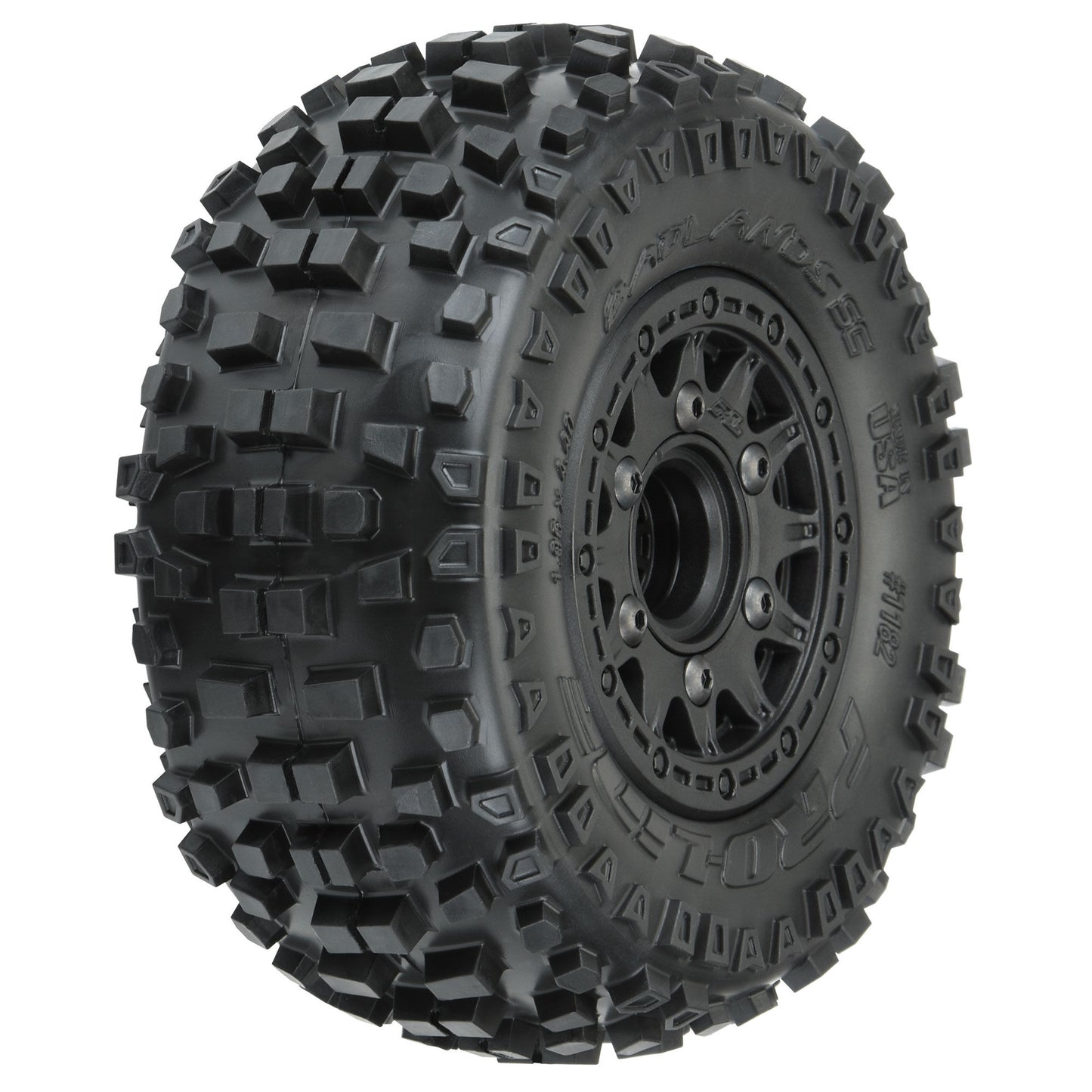 Pro-Line 1:10 Badlands Front/Rear 2.2"/3.0" SC Mounted 12mm Black Rai PRO1182-10