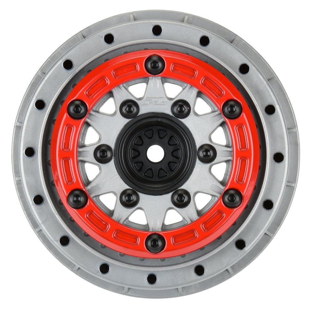 Pro-Line Racing Raid Bead-Loc 2.2"/3.0" 12 & 14mm SC Wheels 2 Red 1:10 PRO281105