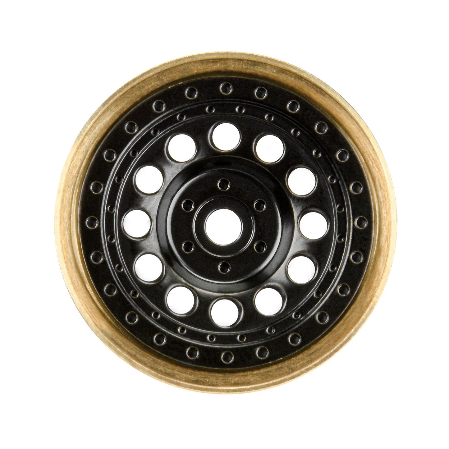 Pro-Line Racing RockShooter Brass 1.0" 7mm Crawler Wheels2 Black 1:24 PRO2812-00