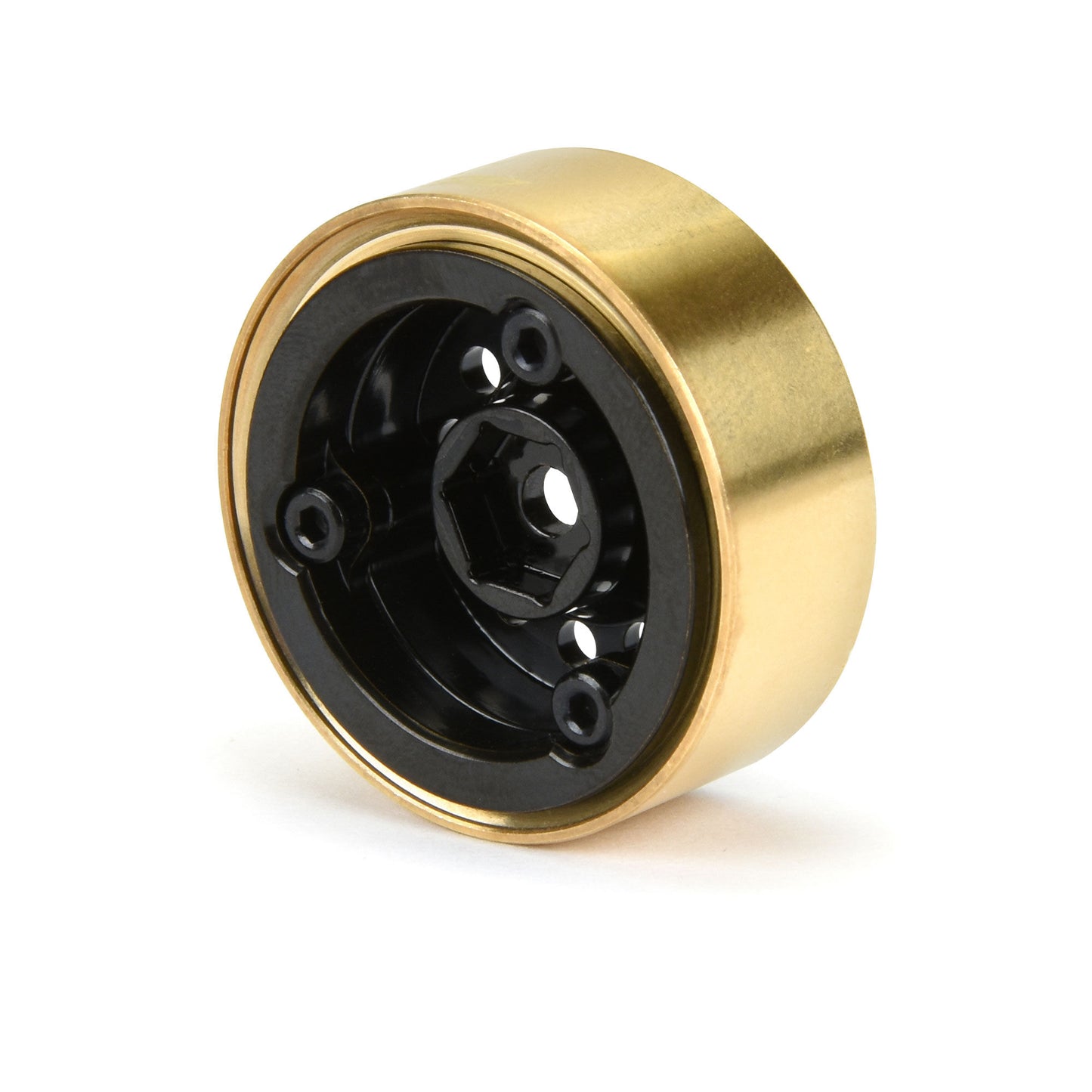 Pro-Line Racing RockShooter Brass 1.0" 7mm Crawler Wheels2 Black 1:24 PRO2812-00