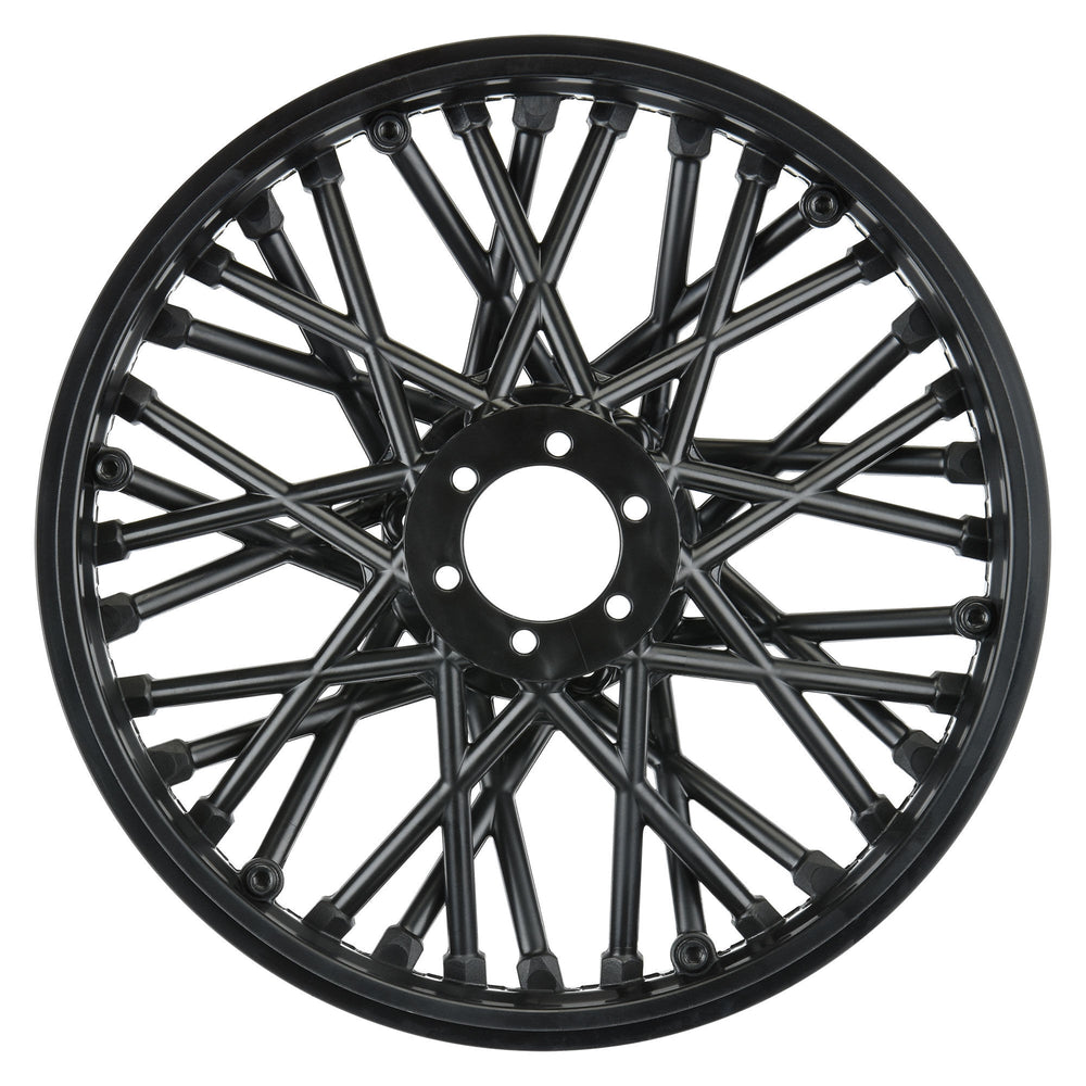 Pro-Line Racing Bullyspoke V2 Bead Front Wheel Black: Promoto-MX 1:4 PRO283203
