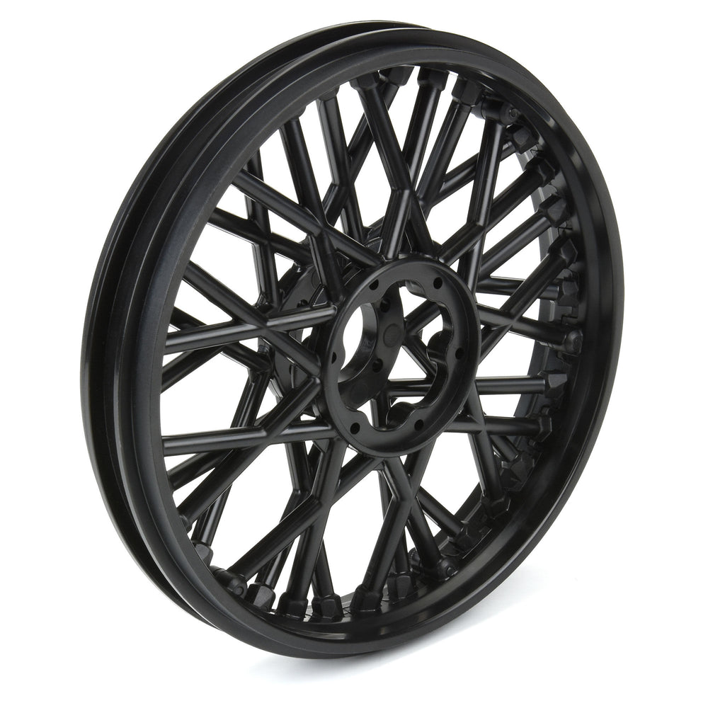 Pro-Line Racing Bullyspoke V2 Bead Front Wheel Black: Promoto-MX 1:4 PRO283203