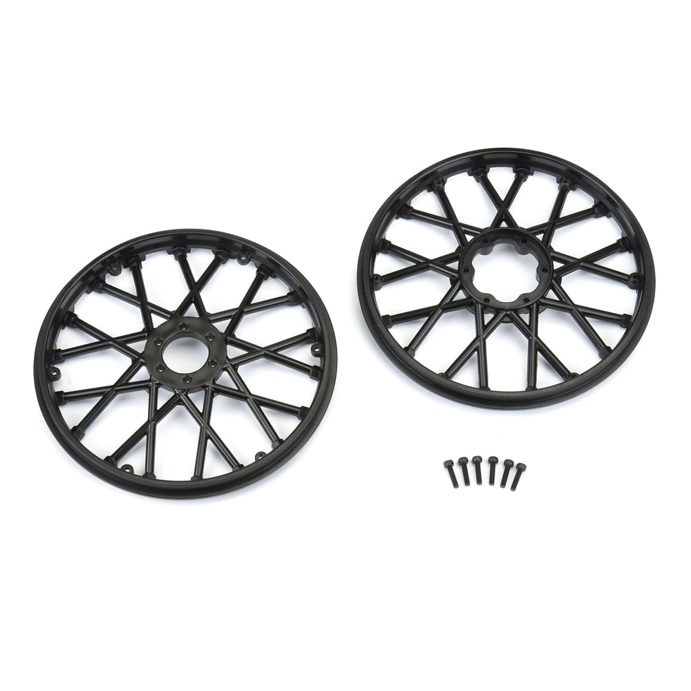 Pro-Line Racing Bullyspoke V2 Bead Front Wheel Black: Promoto-MX 1:4 PRO283203