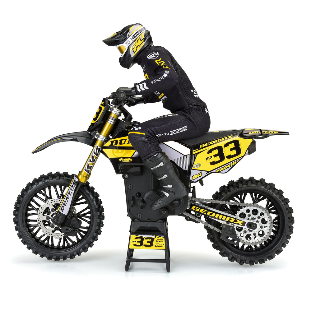 Pro-Line Racing Bullyspoke V2 Bead Rear Wheel Black: Promoto-MX 1:4 PRO283303
