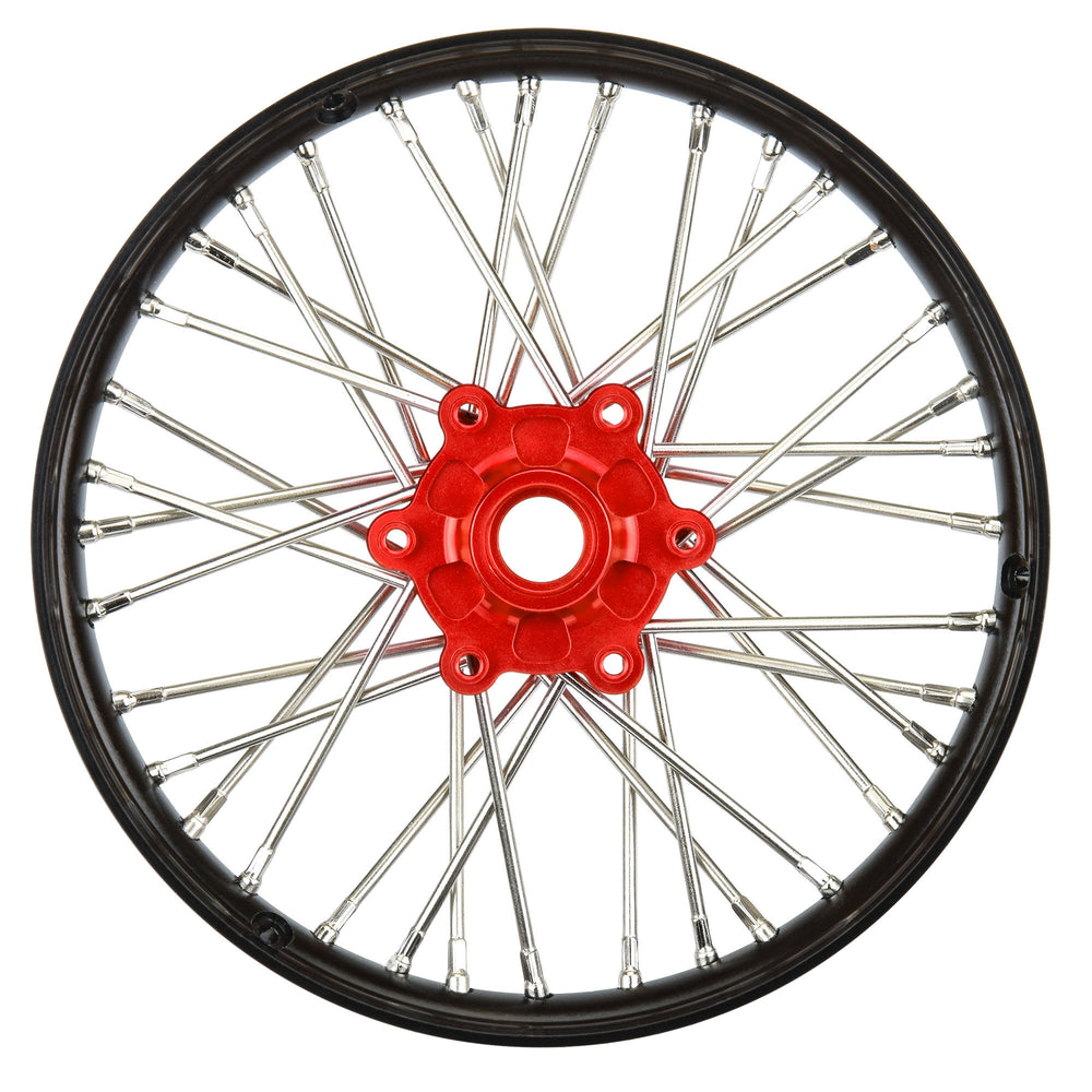 Pro-Line Racing ProSpec Aluminum V2 Bead Front Wheel Black/Red 1 1:4 PRO283600T2