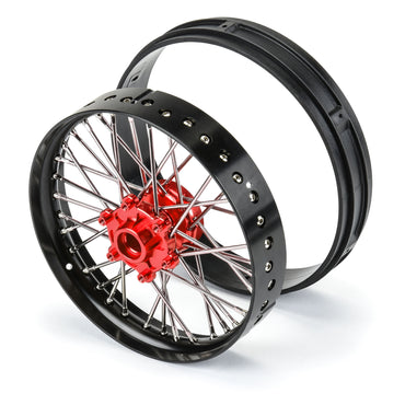 Pro-Line Racing ProSpec Aluminum V2 Bead Front Wheel Black/Red 1 1:4 PRO283600T2
