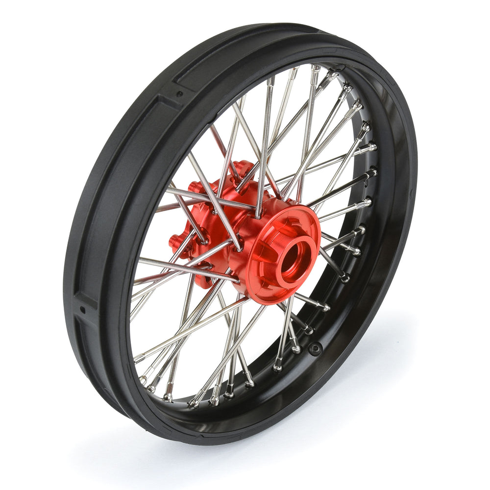 Pro-Line Racing ProSpec Aluminum V2 Bead Front Wheel Black/Red 1 1:4 PRO283600T2
