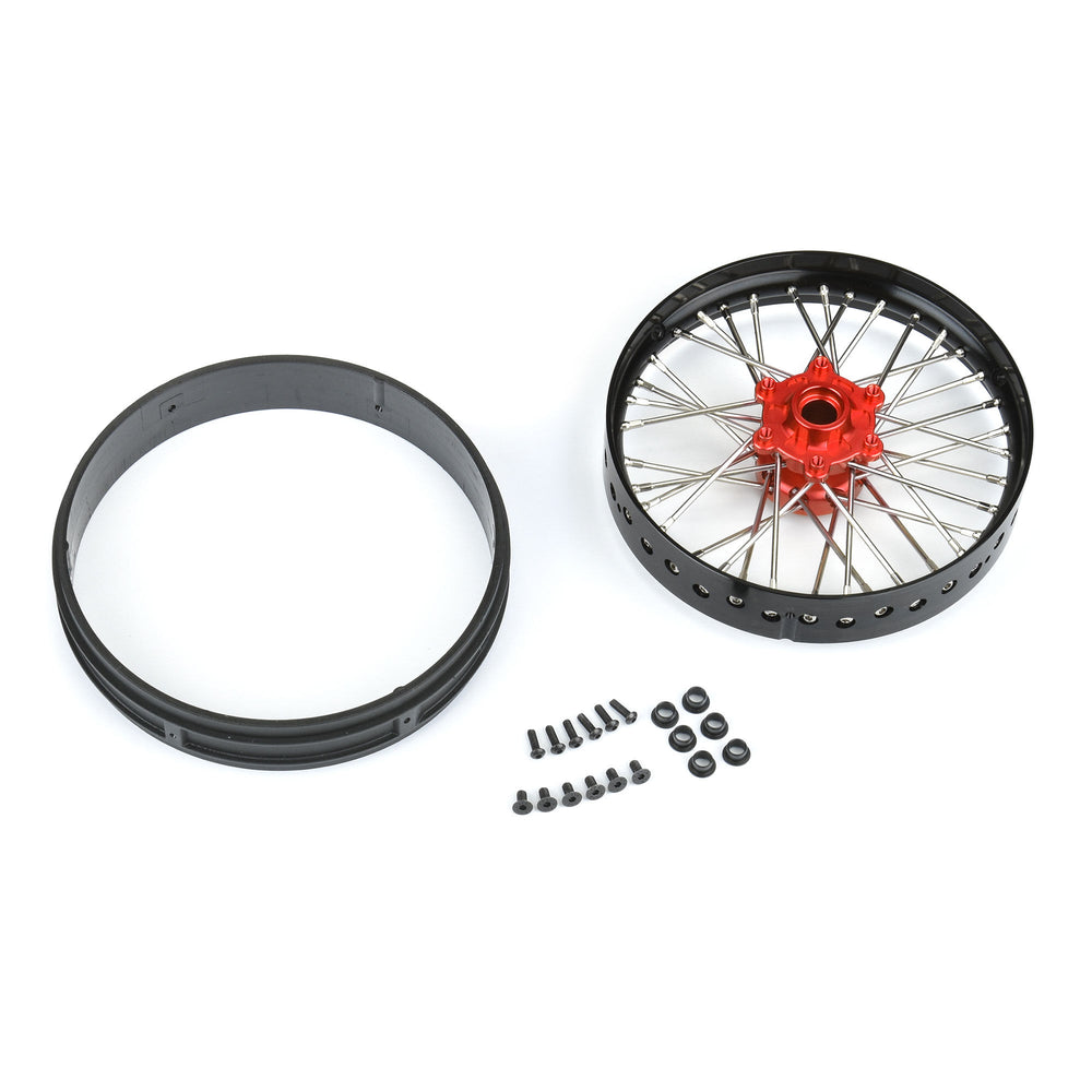 Pro-Line Racing ProSpec Aluminum V2 Bead Front Wheel Black/Red 1 1:4 PRO283600T2