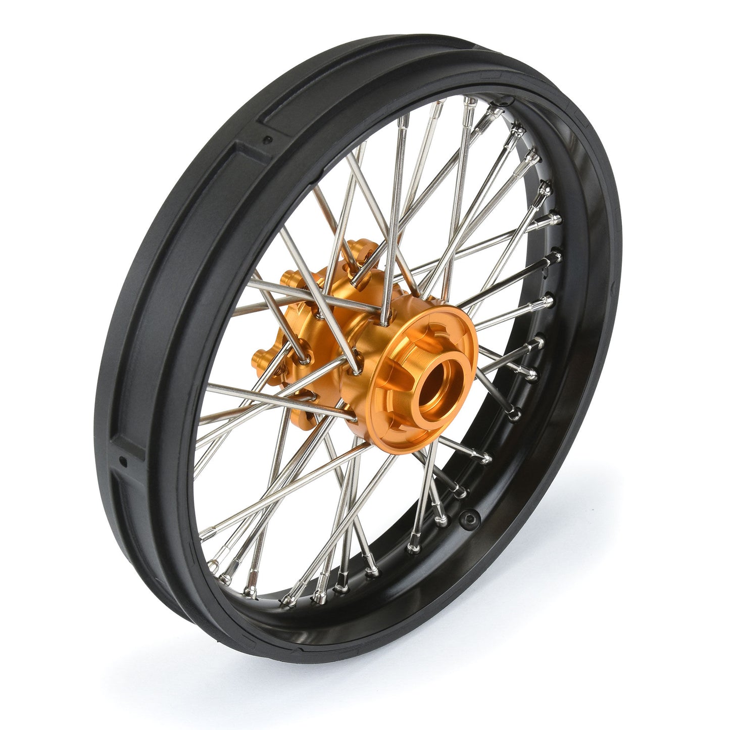 Pro-Line Racing ProSpec Aluminum V2 Bead Front Wheel Black/Gold1 1:4 PRO283600T3