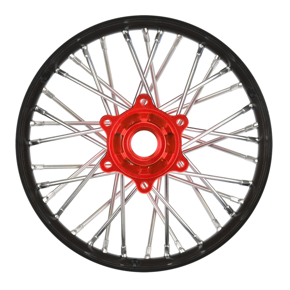 Pro-Line Racing Pro-Spec Aluminum V2 Bead Rear Wheel Black/Red 1 1:4 PRO283700T2