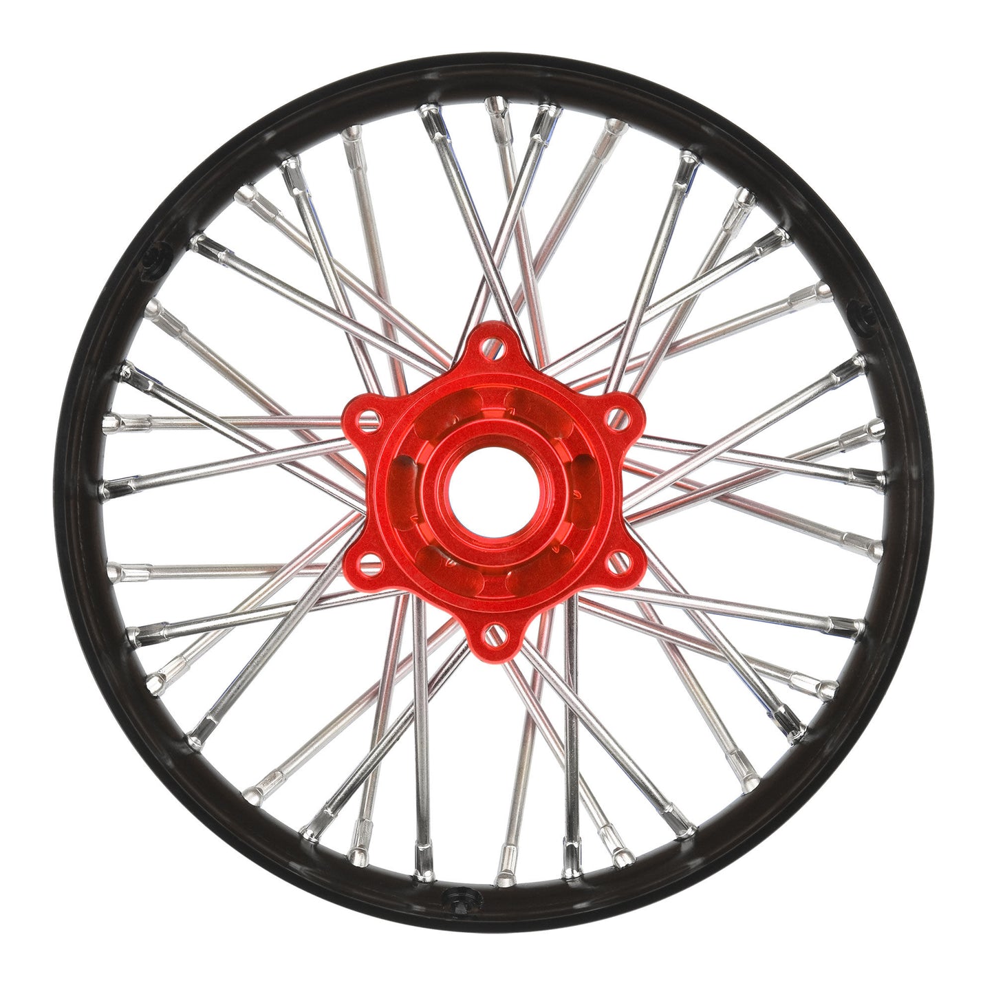 Pro-Line Racing Pro-Spec Aluminum V2 Bead Rear Wheel Black/Red 1 1:4 PRO283700T2