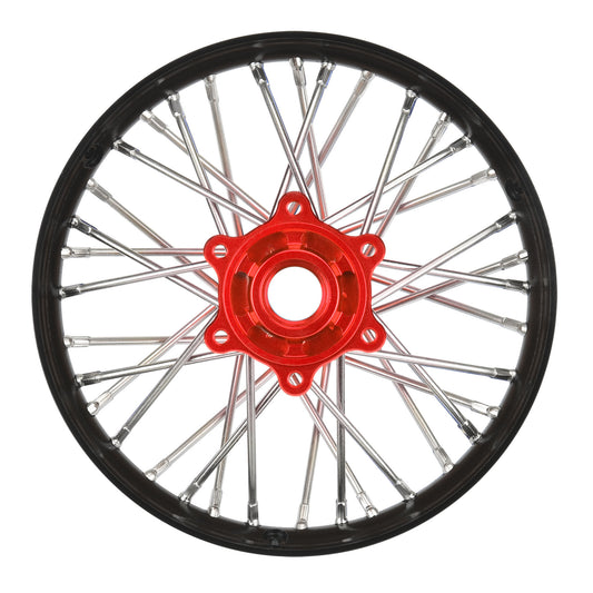 Pro-Line Racing Pro-Spec Aluminum V2 Bead Rear Wheel Black/Red 1 1:4 PRO283700T2