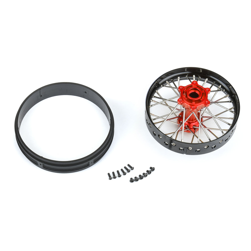 Pro-Line Racing Pro-Spec Aluminum V2 Bead Rear Wheel Black/Red 1 1:4 PRO283700T2