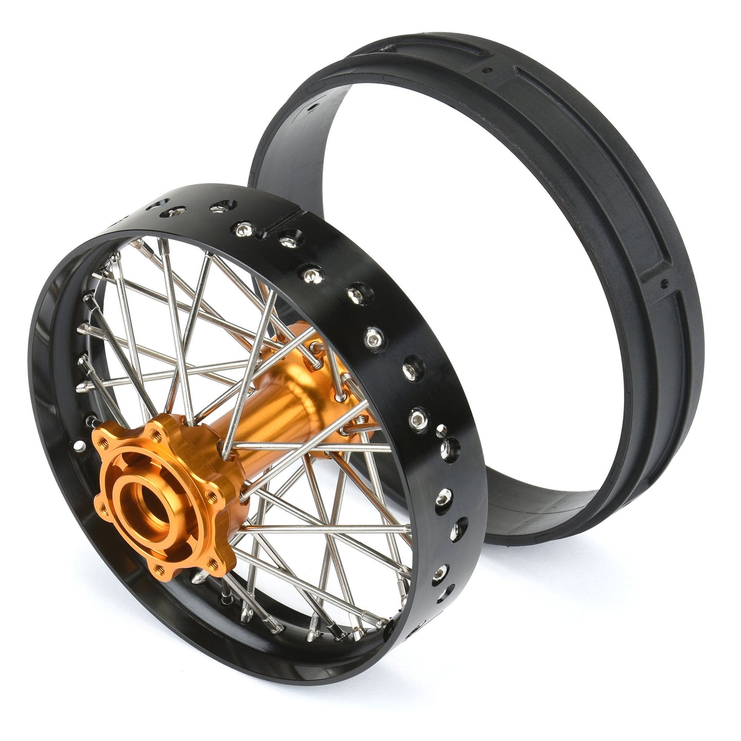 Pro-Line Racing ProSpec Aluminum V2 Bead Rear Wheel Black/Gold 1 1:4 PRO283700T3