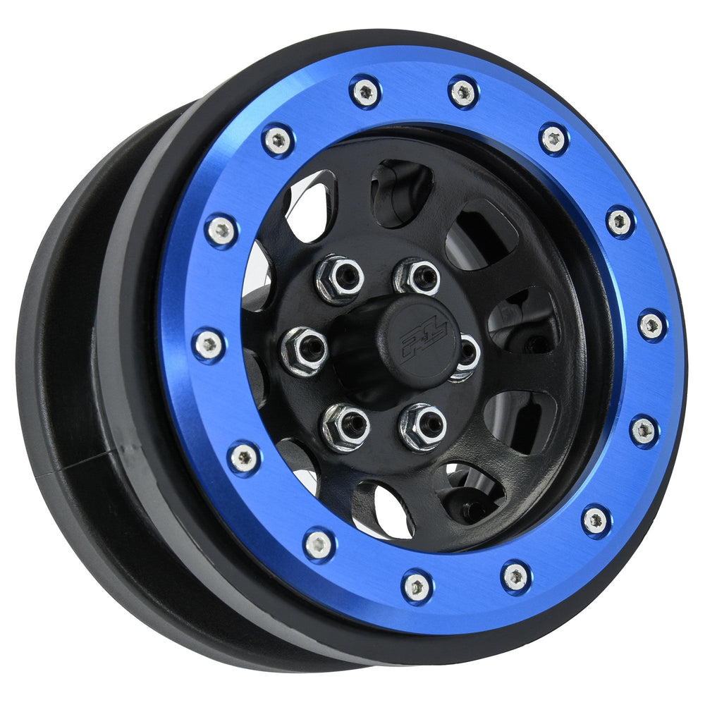 Pro-Line Racing Steelies Stamped 2.9" Dual Offset SCX6 Wheels Blue 1:6 PRO283800