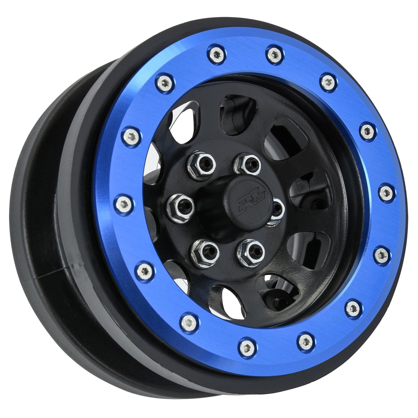 Pro-Line Racing Steelies Stamped 2.9" Dual Offset SCX6 Wheels Blue 1:6 PRO283800